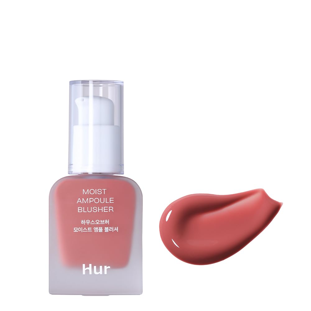 House Of Hur Moist Ampoule Blusher, 03 Rose Brown, Buildable Water-Based, 20Ml, Long-Lasting Moisture