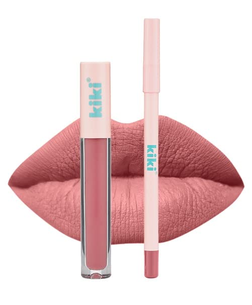 Kiki Lip Kit - Matte Stay All Day Liquid Lipstick & Lipliner In Destiny, 0.15 Fl Oz