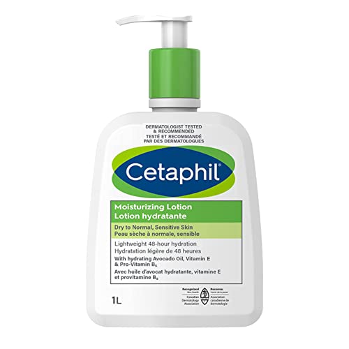 Cetaphil Moisturizing Lotion 1000 Ml - Dry To Normal & Sensitive Skin, 33.8 Fl Oz