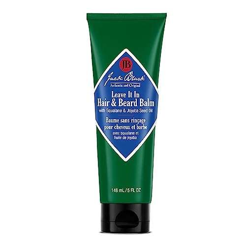 Jack Black Leave It In Hair & Beard Balm - 5 Fl Oz Green Moisturizing Formula