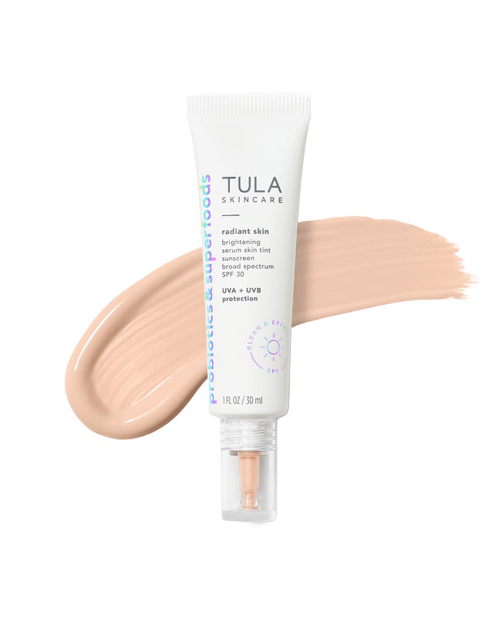 TULA Radiant Skin Brightening Serum Tint SPF 30 - Shade 03, 1 Fl Oz, Tinted Facial Sunscreen