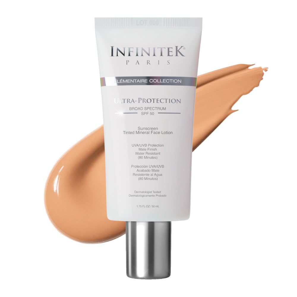 Infinitek Paris Tinted Mineral Moisturizer Spf 50, 1.75 Fl Oz - Matte Finish, Water Resistant