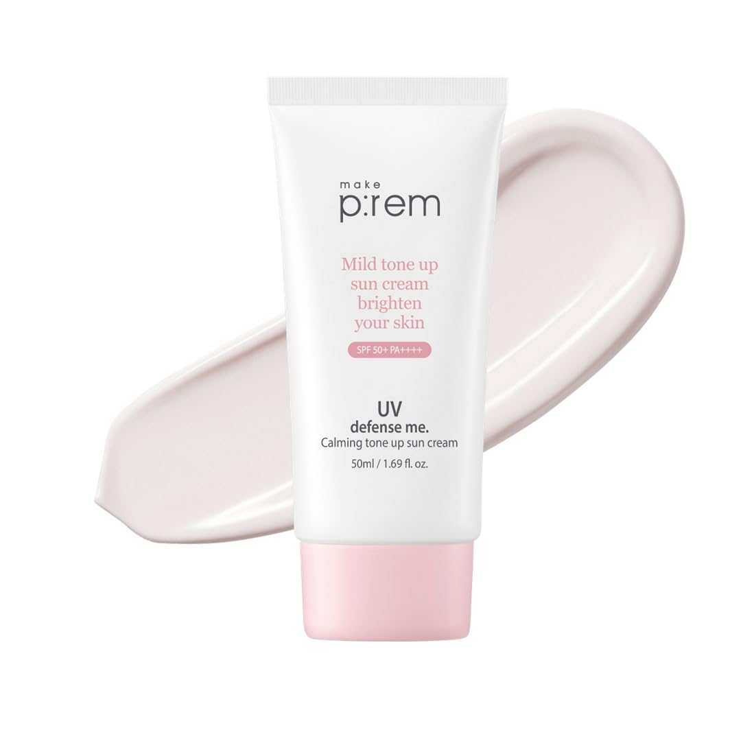 Make P:Rem Uv Defense Me Calming Tone Up Sun Cream Spf 50, Non Greasy, 50Ml