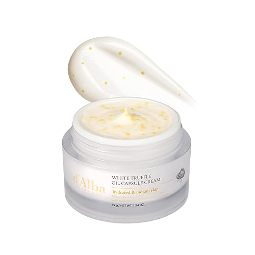 D'Alba Piedmont White Truffle Oil Capsule Cream, Deep Hydration Face Moisturizer, 1.94 Oz.