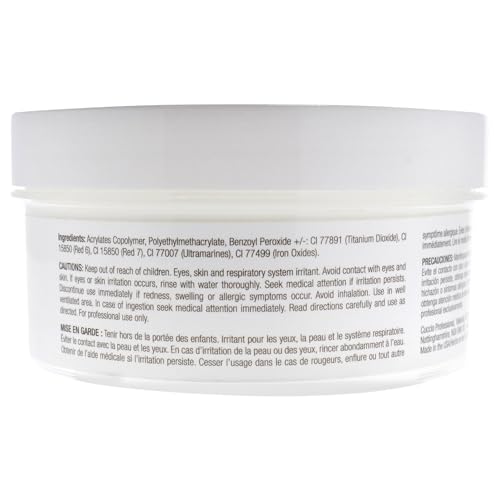 Cuccio Pro Acrylic Powder - White, 12.75 Oz, Perfect for Nail Art and Enhancements