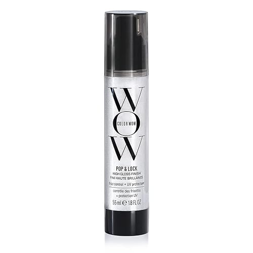 COLOR WOW Pop + Lock High Gloss Finish Serum – Frizz Control, Prevent Color Fade, 1.8 Fl Oz