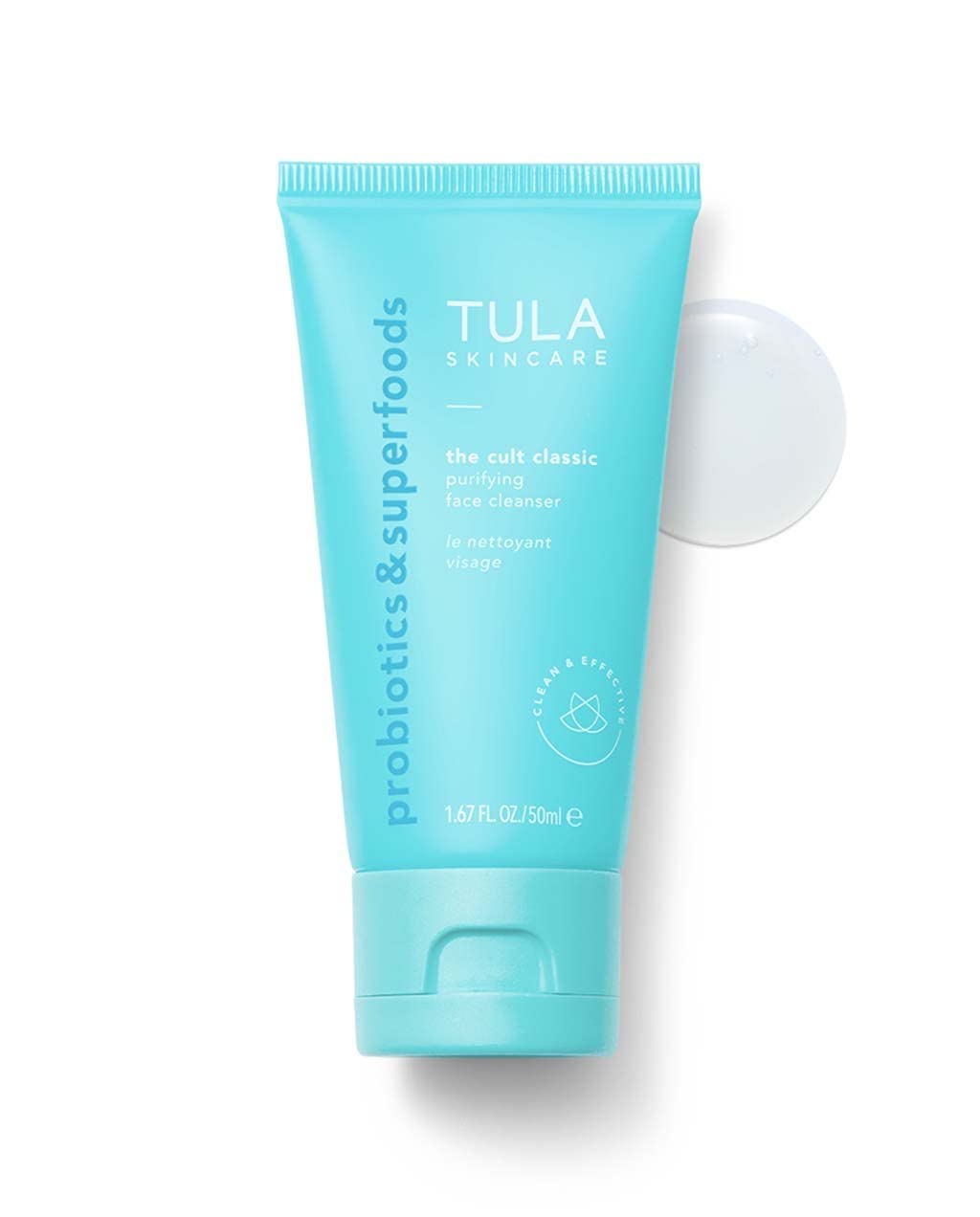 Tula Skin Care The Cult Classic Purifying Face Cleanser Travel Size - Gentle Makeup Remover 1.67 Oz