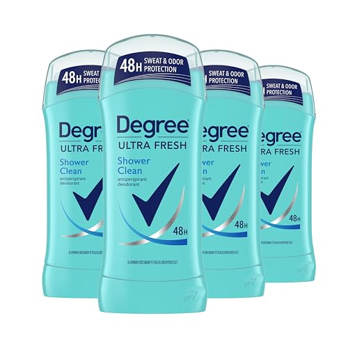 Degree Ultra Fresh Antiperspirant Deodorant Stick, 48H Protection, Shower Clean, Pack Of 4, 2.