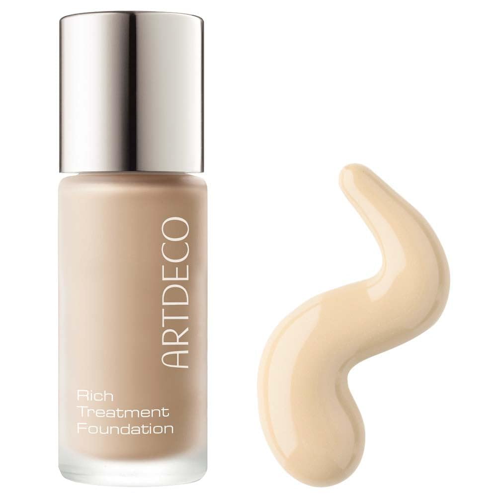 Artdeco Rich Treatment Foundation, Sunny Shell N°10, Long-Lasting, Water-Resistant, Vegan, 0.