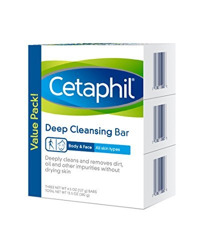 Cetaphil Deep Cleansing Face & Body Bar, 13.5 Oz, Pack Of 6 - Gentle Skin Care Soap