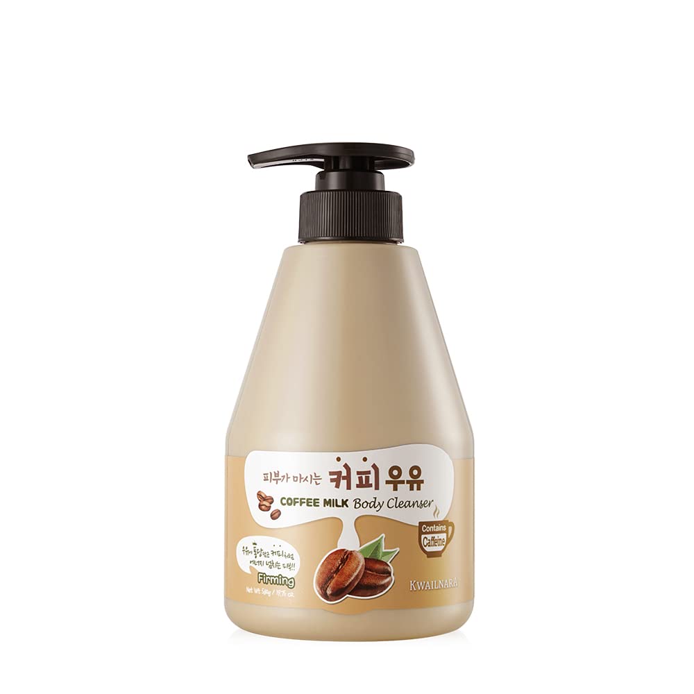 Welcos Kwailnara Coffee Milk Body Cleanser, 560G - Nourishing Body Wash For Soft Skin