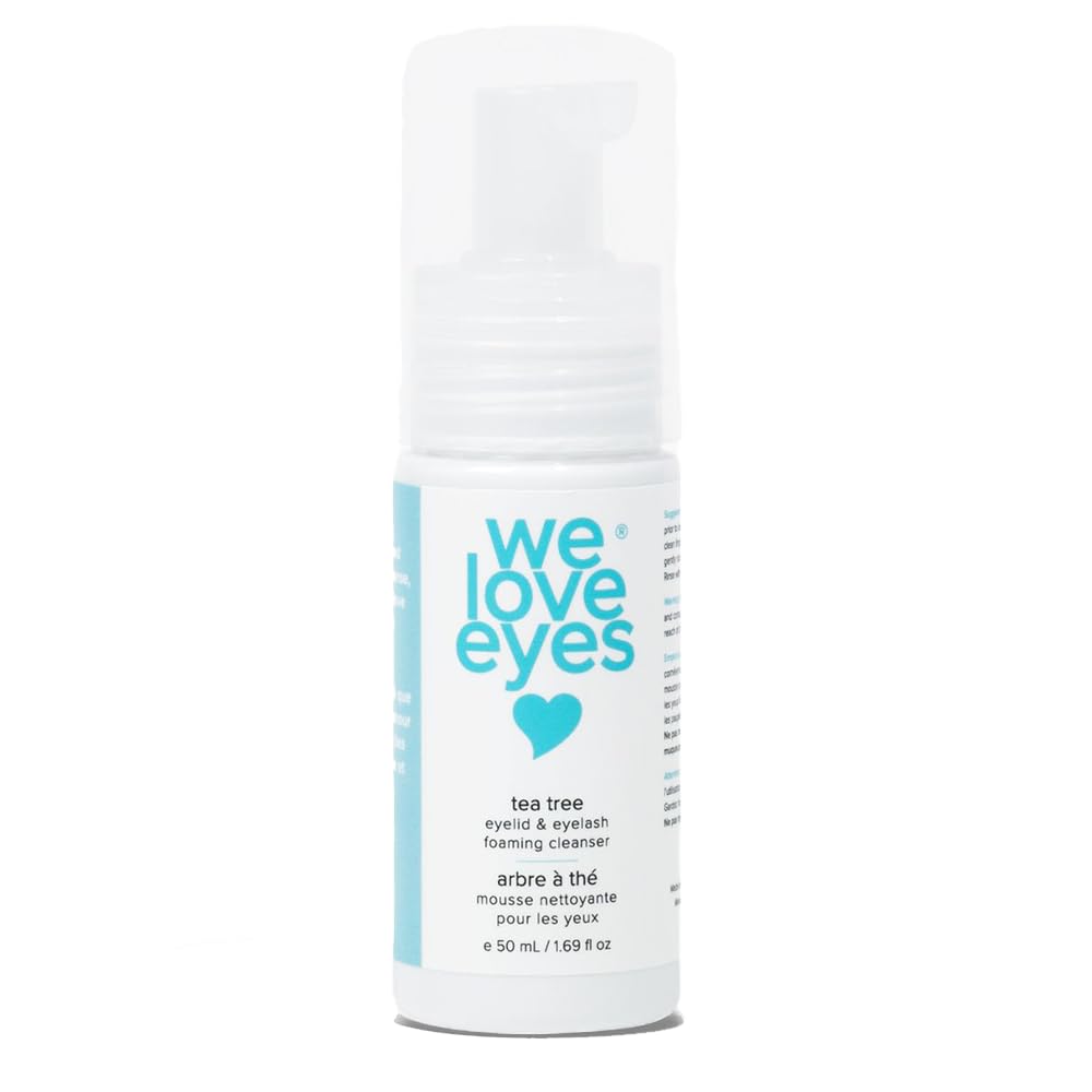 We Love Eyes Tea Tree Eyelid Foaming Cleanser - Vegan, Cruelty-Free, Safe For Lashes, 1.