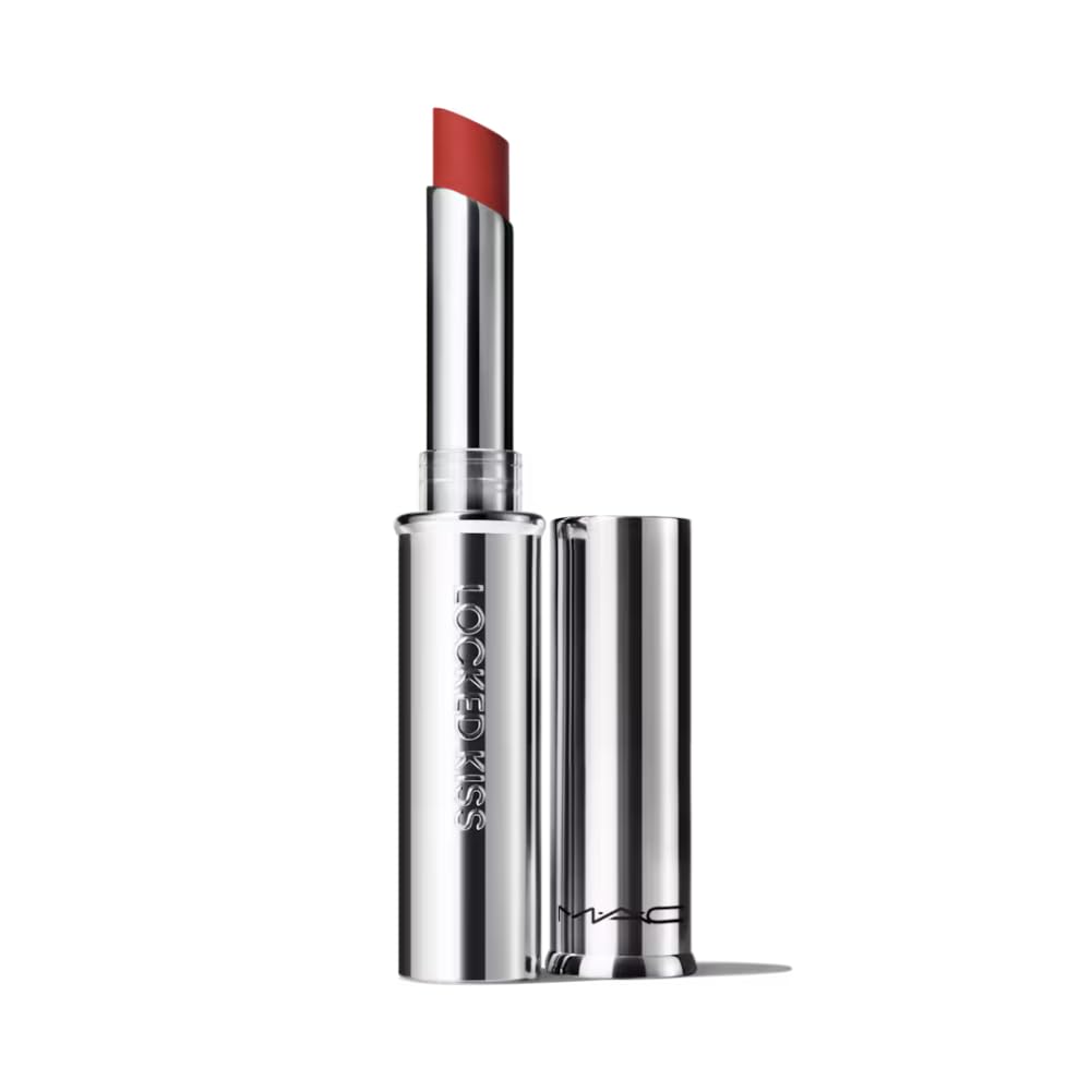 Mac Locked Kiss Lipstick - Extra Chili, 0.06 Oz, Cranberry, Long Lasting For Women