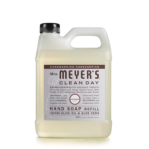 Mrs. Meyer'S Clean Day Lavender Liquid Hand Soap Refill, 33 Fl Oz, Plastic Bottle