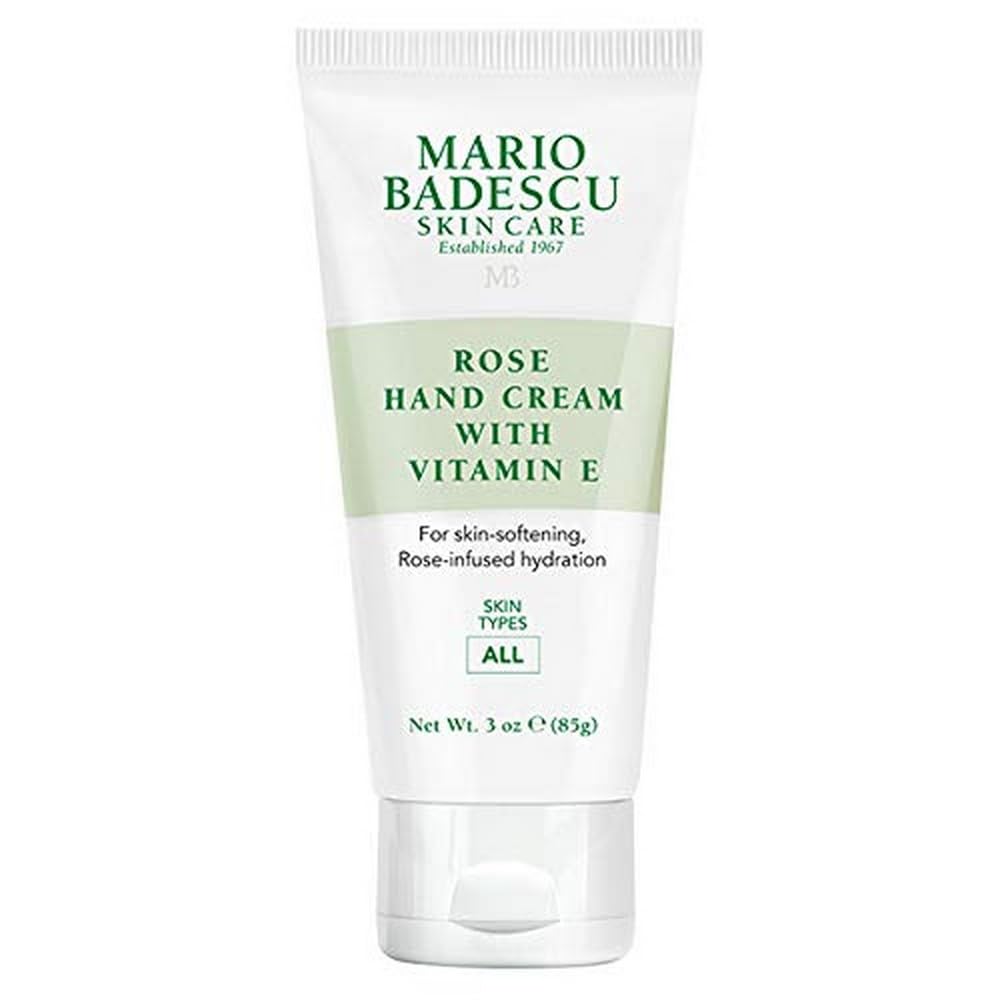 Mario Badescu Rose Hand Cream with Vitamin E for Men and Women  NonGreasy  Light and FastAbsorbing Hand Cream for Dry Cracked 