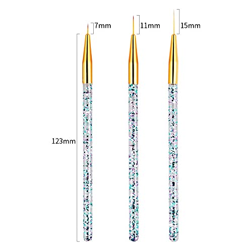 Artdone 31pcs Nail Art Brushes & Tool Set, Dotting Tools, Dust Brush, Striping Brushes & Drawing Pen for Gel Polish Design