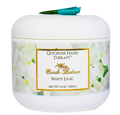 Camille Beckman Glycerine Hand Therapy Cream, White Lilac, 8 Ounce - Moisturizing Lotion