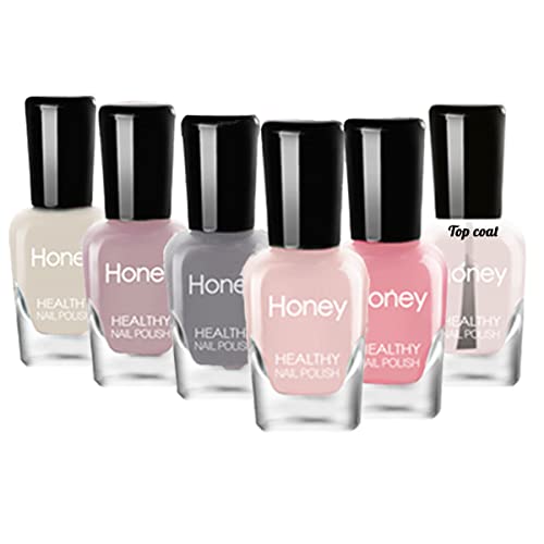 Tophany Eco Friendly Water Based Nail Polish Set - Non Toxic, Easy Peel Off, 6 Bottles