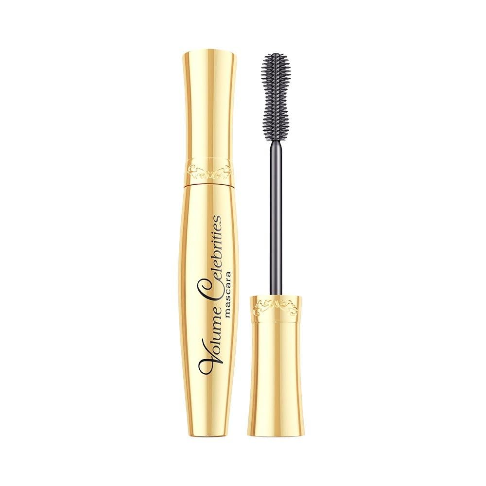 Eveline Volume Celebrity Mascara - Thickening, Lengthening & Rebuilding Serum, Light Brown/Black