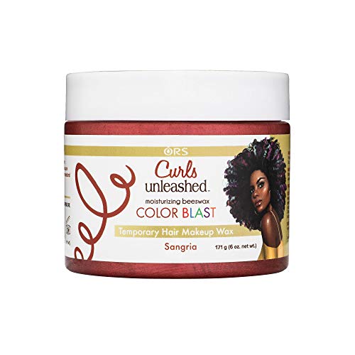 Curls Unleashed Color Blast Hair Wax, Temporary Curl Defining Wax, Sangria, 6 Oz