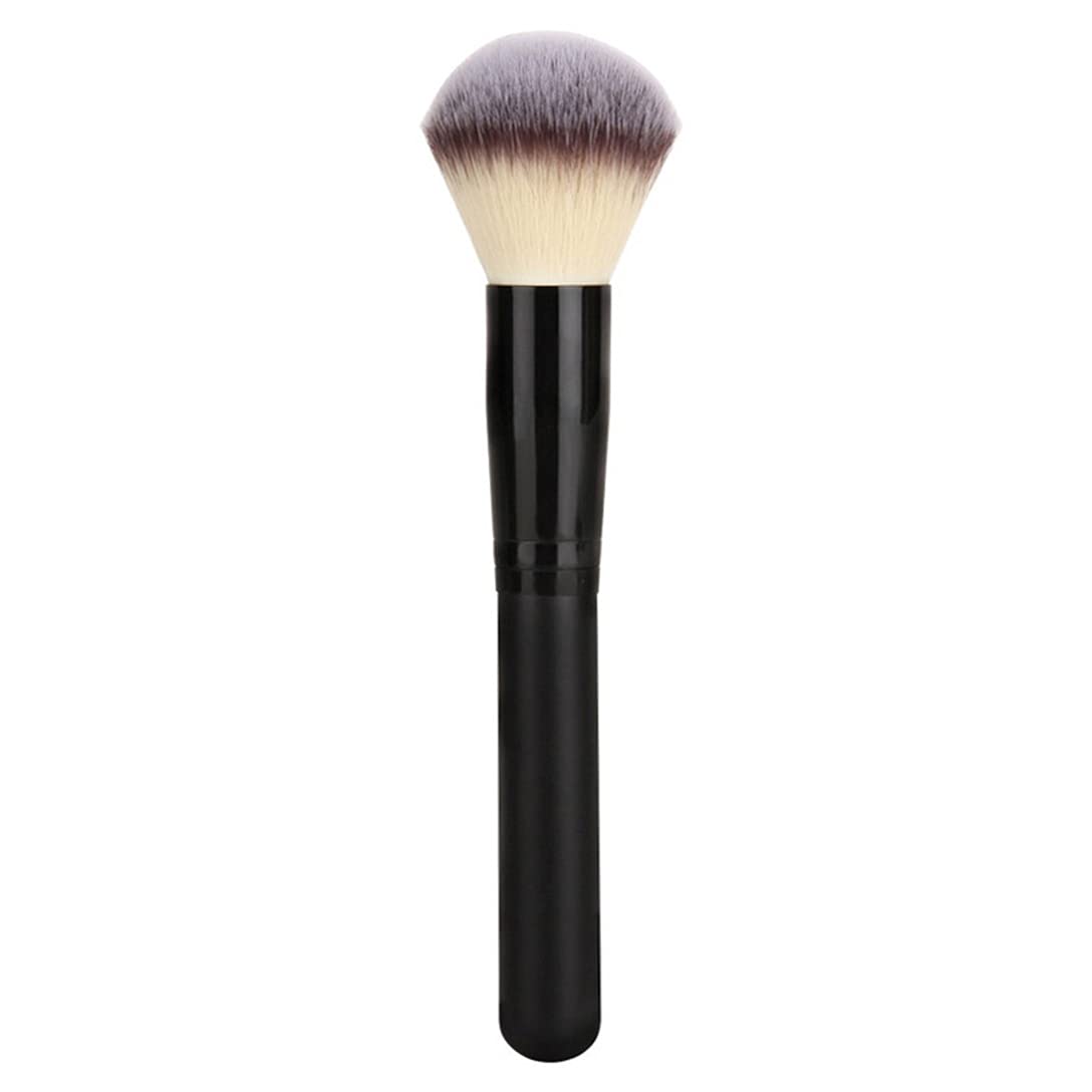 Rn Beauty Black Makeup Brush Set - Thick Synthetic Kabuki Foundation, Blush, Contour Brushes