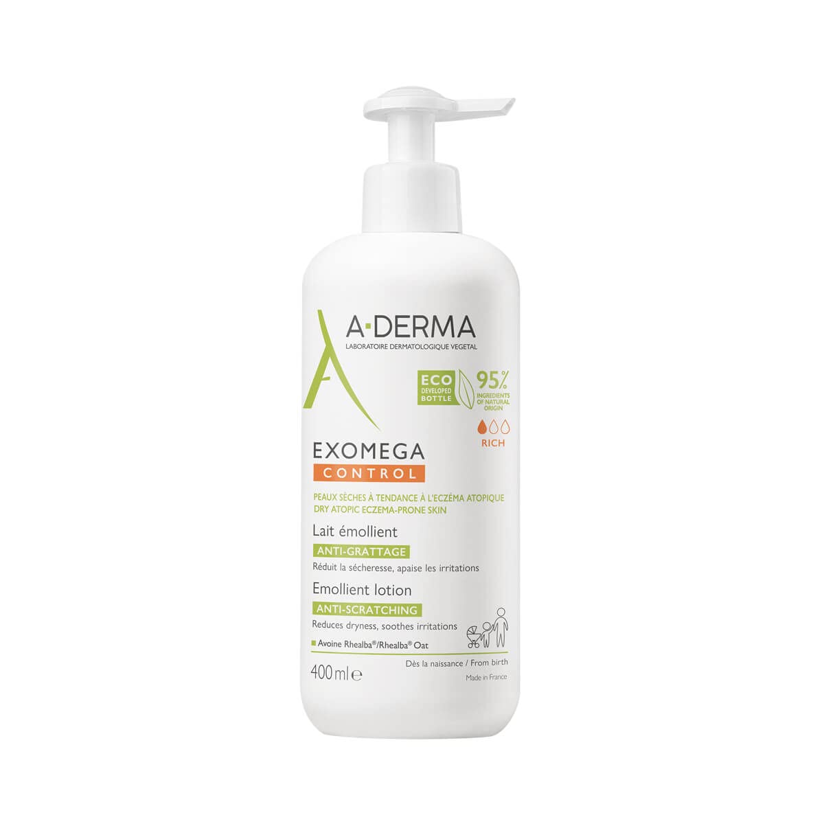 A-Derma Exomega Emollient Shower Cleansing Lotion 500Ml - Hydrating Skin Care