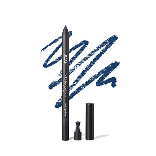 Joah Waterproof Gel Eyeliner - Self-Sharpening Pencil, Long-Lasting Deep Blue, No-Tug Formula