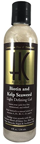 Haircredible Biotin & Kelp Seaweed Gel - Light Defining, 8Oz, Nourishing Hair Styling Product