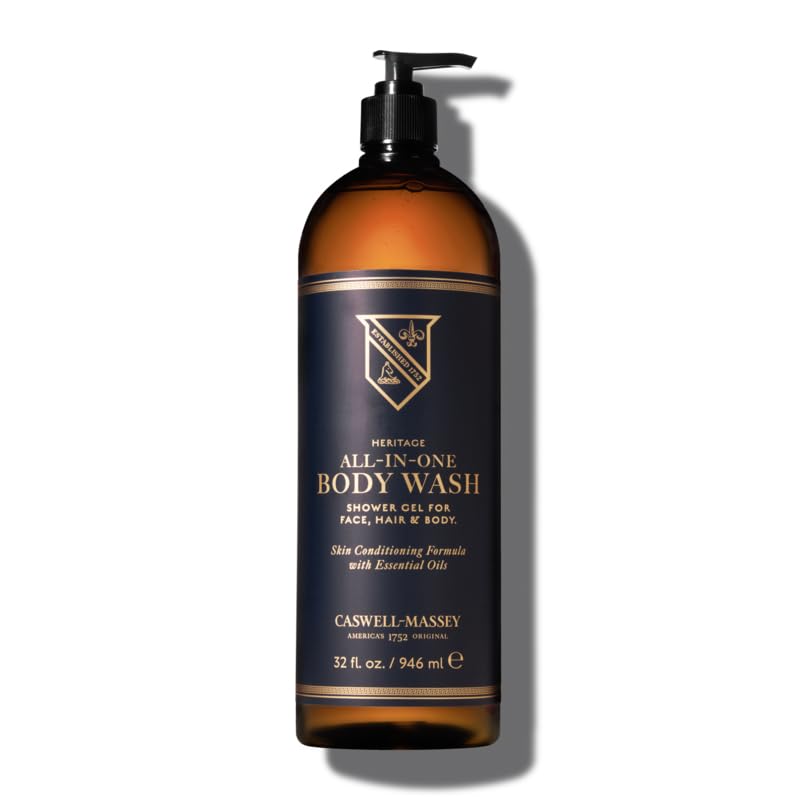 Caswell-Massey Heritage All-In-1 Body Wash & Shampoo, 32 Fl Oz - Face, Beard, Body & Shave