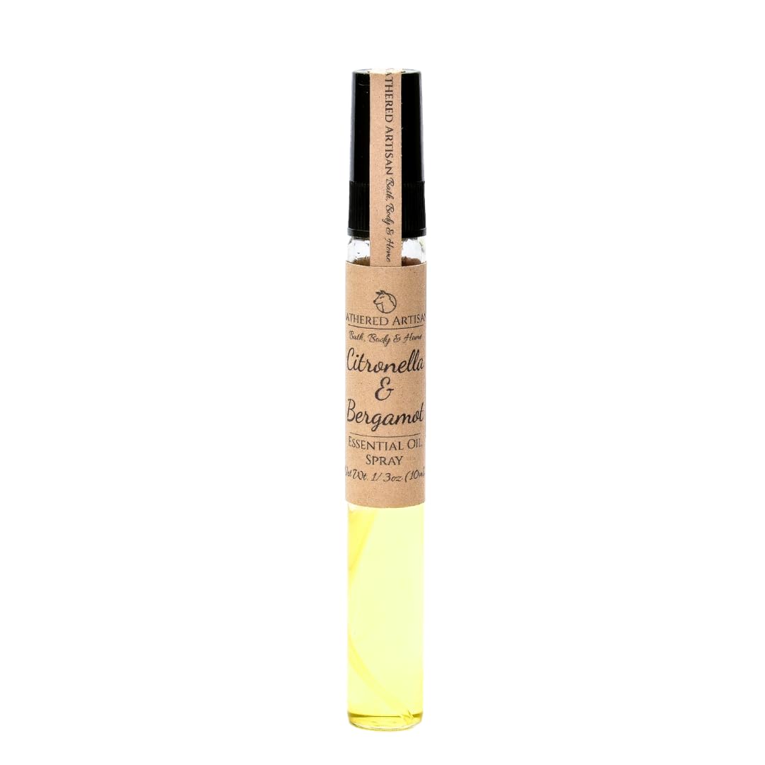 Lathered Artisan Alcohol Free Citronella & Bergamot Essential Oil Spray For Men & Women