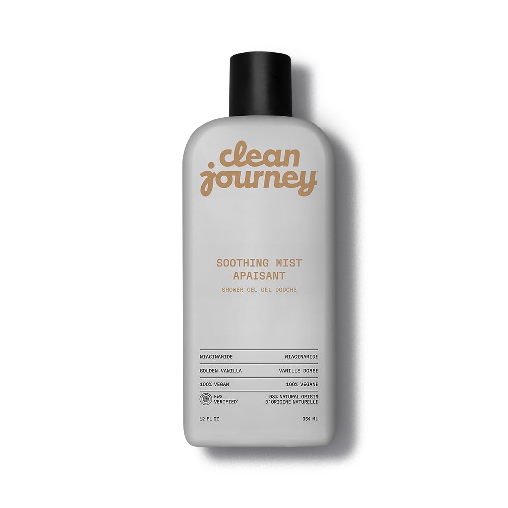 Cleanjourney Body Wash, Ewg Verified, Niacinamide & Glycerin, Vegan, Golden Vanilla, 12 Fl Oz