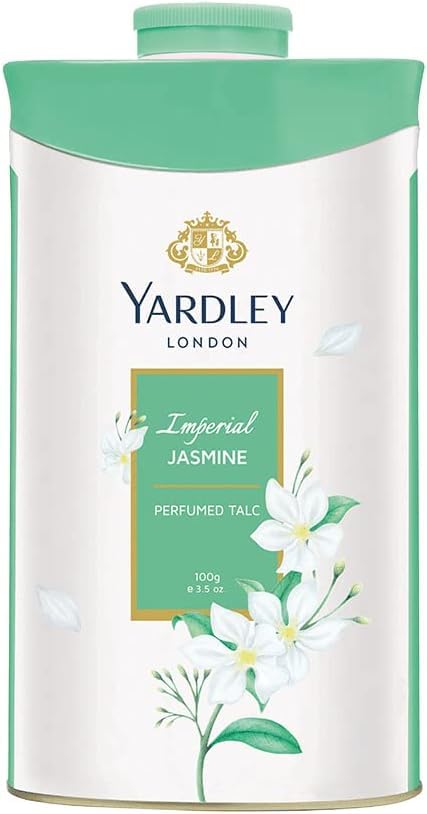 Yardley London Jasmine Perfumed Talc - 100G Talcum Powder For Freshness And Fragrance