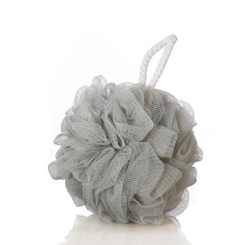 Sphtoeo Grey Bath Shower Sponge Loofah Mesh Pouf Ball Brush - 1 Count