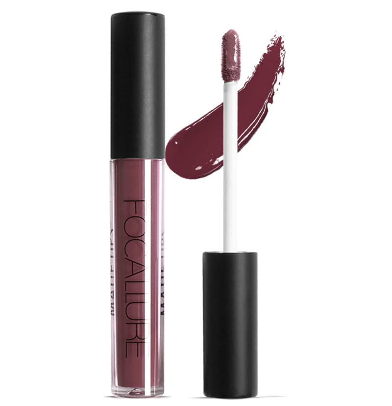 Focallure Ultra Matte Liquid Lipstick - Longwear Waterproof Wine Color, 0.21 Fl Oz