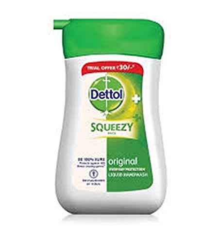 Dettol Squeezy Pack Liquid Handwash, 100 Washes, 100Ml - Brown, 3.4 Fl Oz