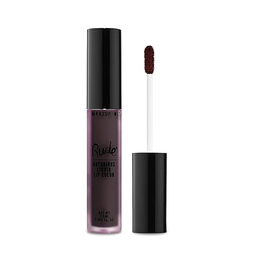 Rude Notorious Rich Liquid Lip Color - Deeply Disturbed Purple Lipstick 0.1 Oz