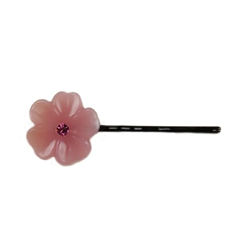 Di Prima Pink Milky Flower Bobby Pin - 1 Count Hair Accessory For Women