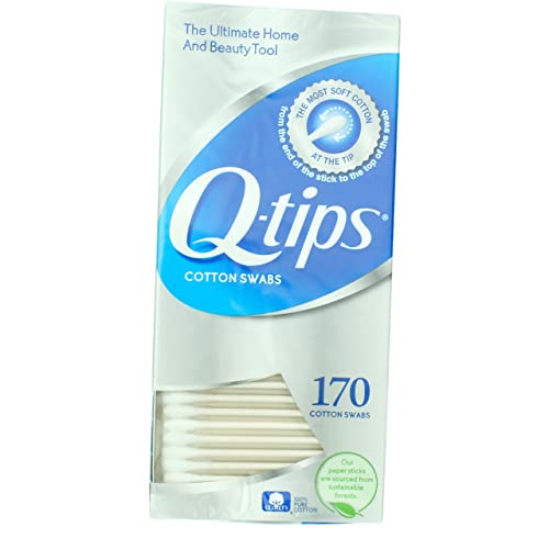 Q-Tips Cotton Swabs, 170 Count - Soft Cotton Swabs For Makeup, Cleaning, And Baby Care