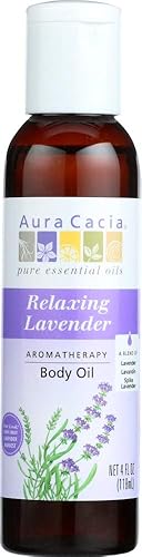 Aura Cacia Relaxing Lavender Body Oil - 1 Count, Nourishing Essential Oil Blend