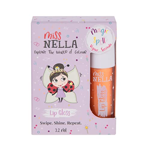 Miss Nella Magic Spell Lip Gloss - Hydrating Peach & Watermelon Scent, 0.11 Fl Oz