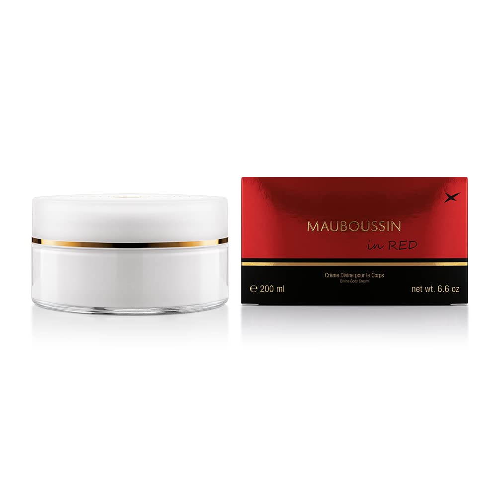 Mauboussin In Red Divine Body Cream 200Ml - Oriental Floral Woody Scents For Women