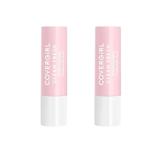 Covergirl Clean Fresh Tinted Lip Balm, Pack Of 2, Sheer Peach 200 - Hydrating Color Boost