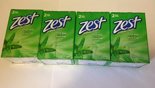 Zest Fresh Aloe Gel, Green, 3.2 Oz, Pack Of 8 - Soothing Hydration For Skin And Hair