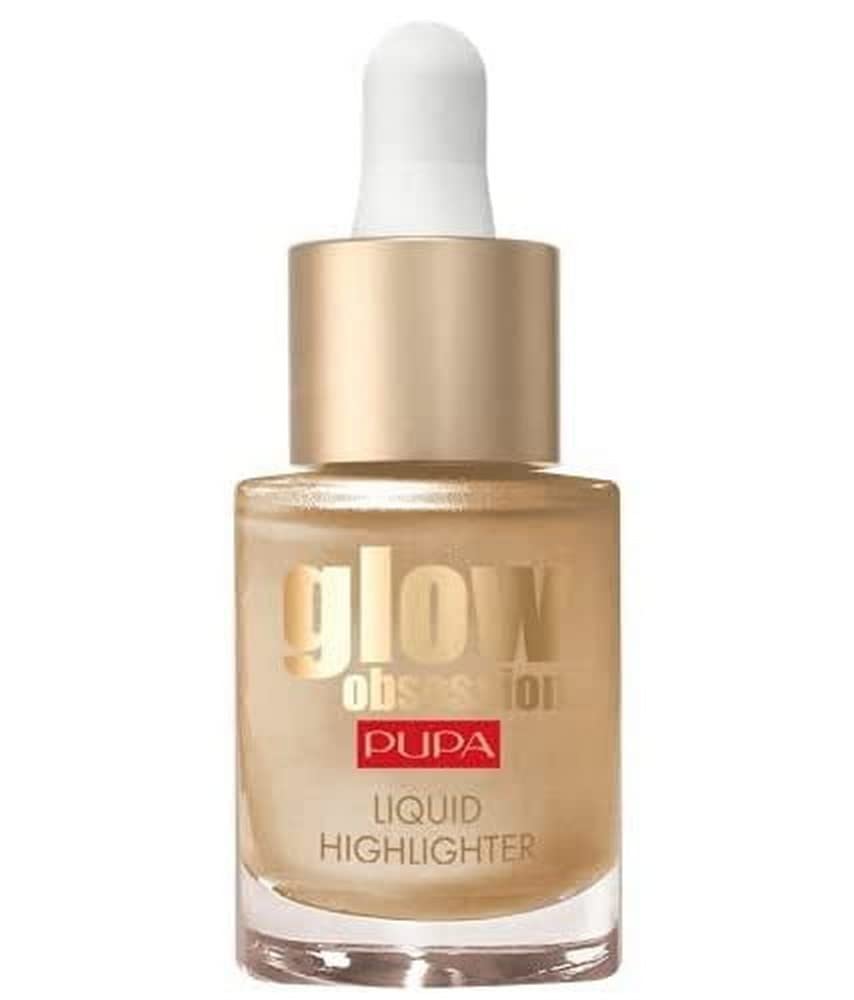 Pupa Milano Glow Obsession Liquid Highlighter - Luminous Baked Powder, 100 Sunrise, 0.45 OZ