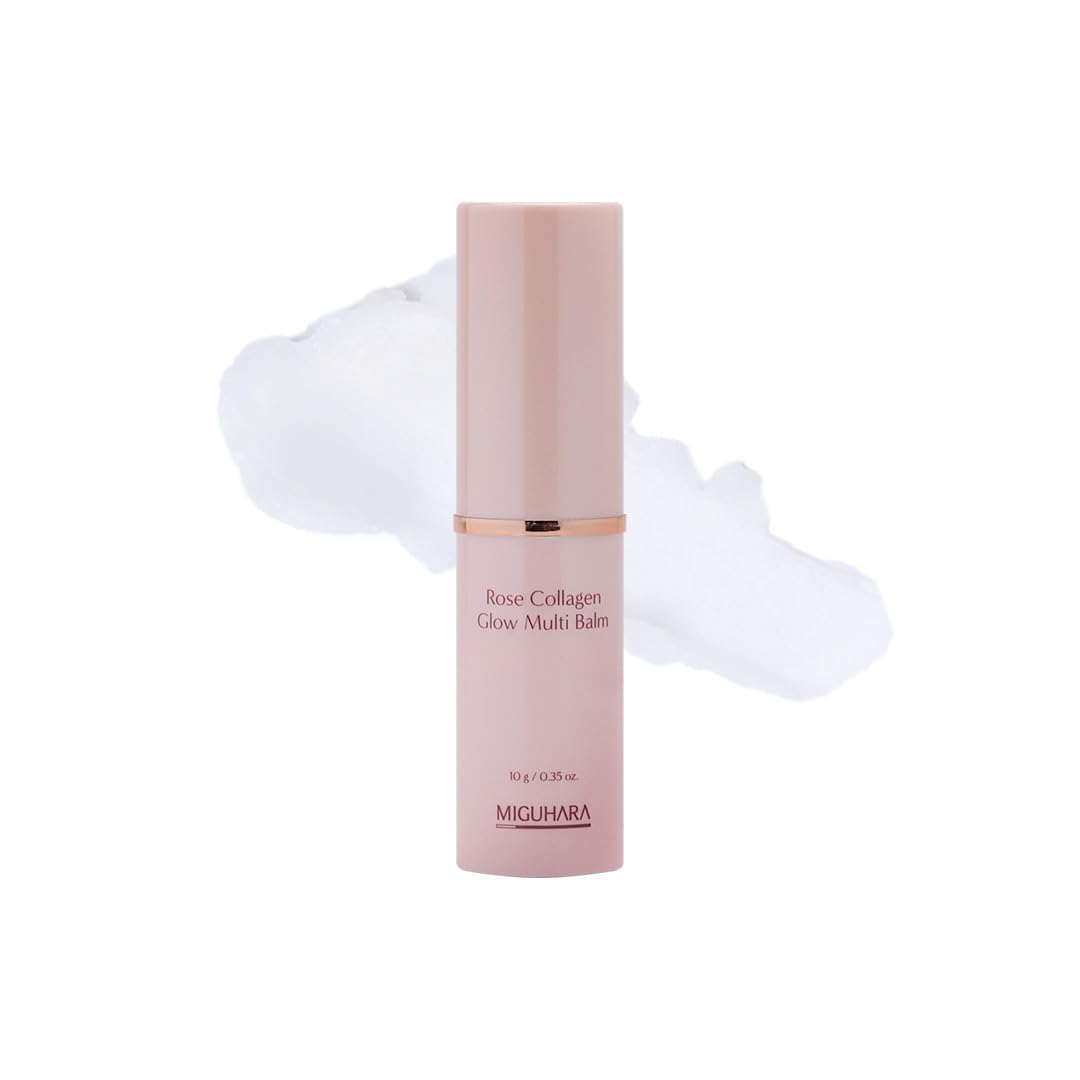 Miguhara Rose Collagen Glow Multi Balm Stick - Korean Skincare, All-In-One Hydrating Balm (10G)