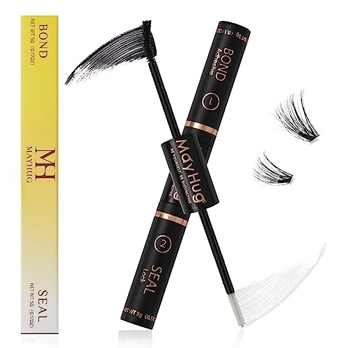 Mayhug Waterproof Lash Bond & Seal - 10Ml Super Strong Cluster Glue, Latex Free, 72 Hour Hold