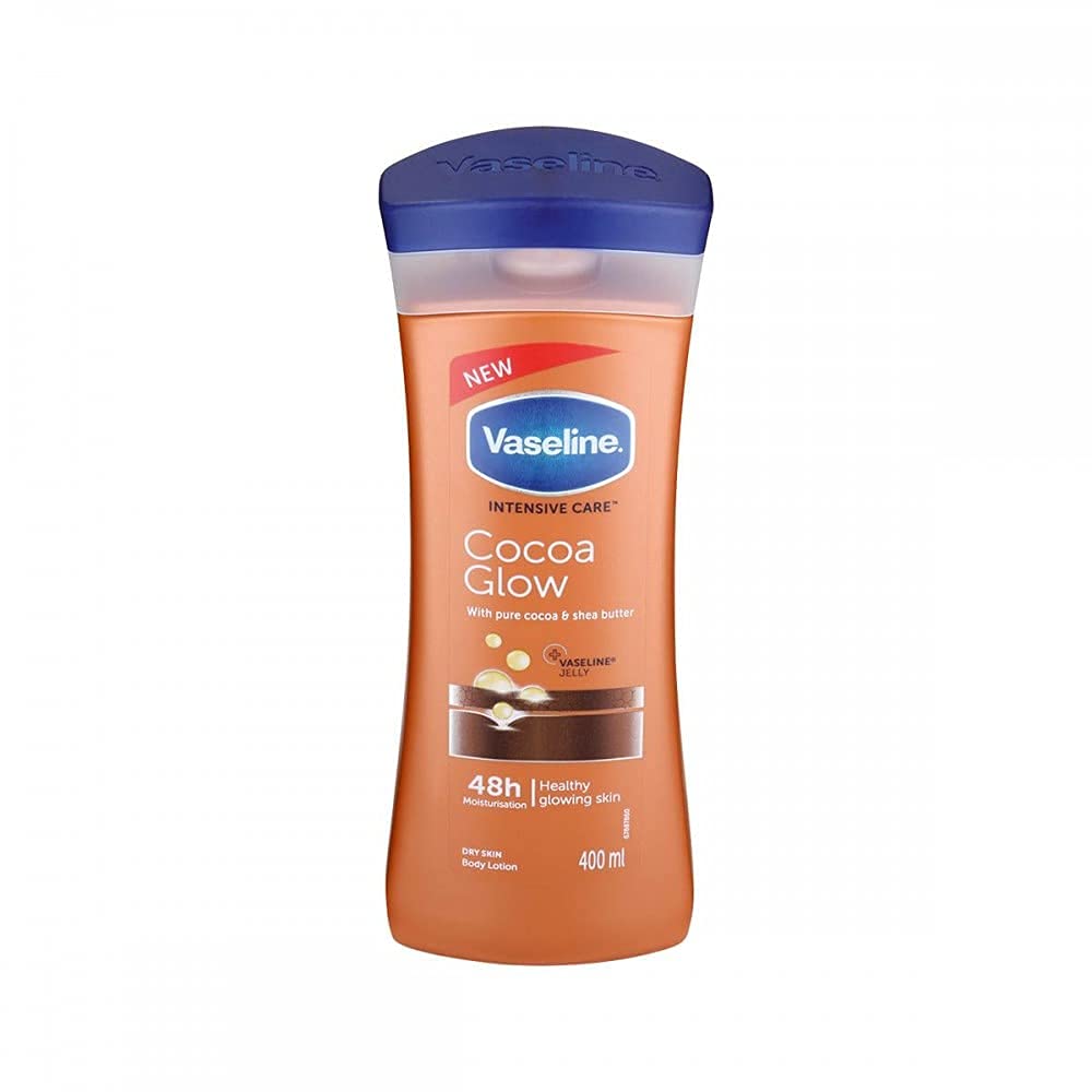 Vaseline Cocoa Glow 48H Body Lotion, 400Ml - Moisturizing & Nourishing Skin Care