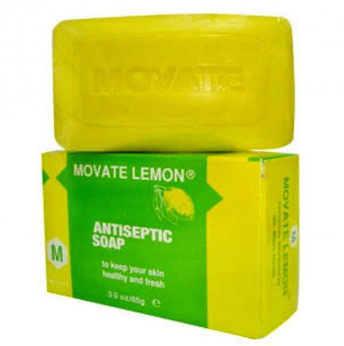 Movate Lemon Antiseptic Soap - 3 Oz, Cleansing & Refreshing, Ideal For Skin Care