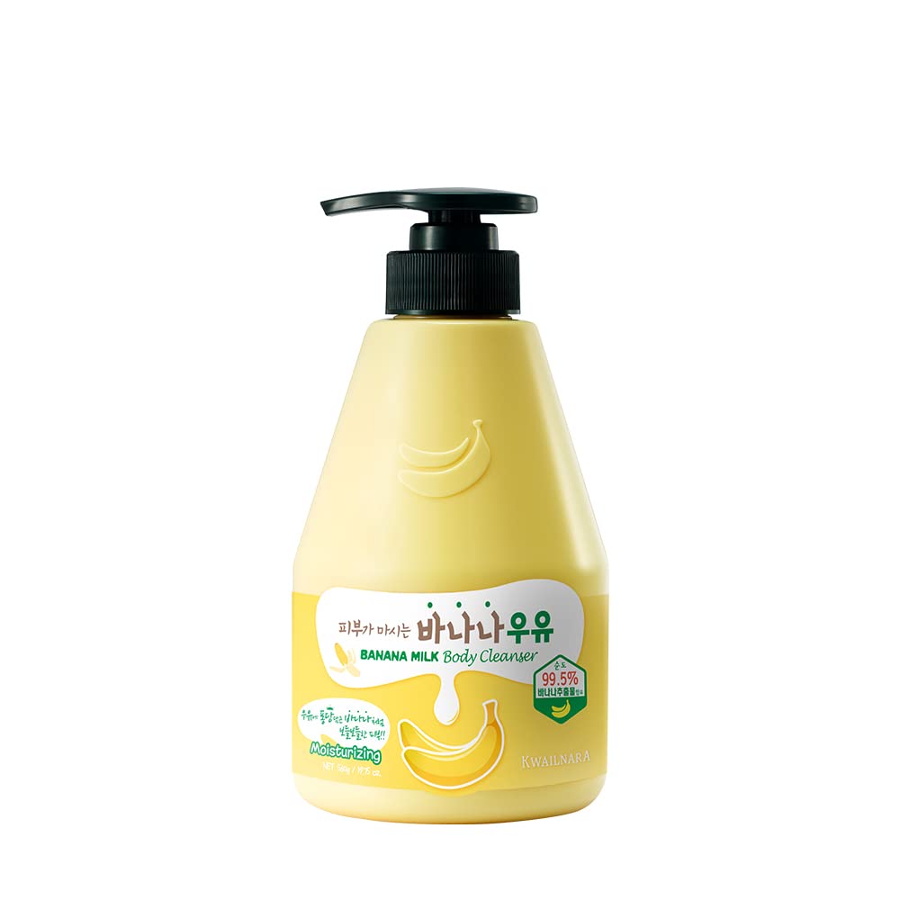 Welcos Kwailnara Banana Milk Body Cleanser, 560G - Nourishing & Hydrating Body Wash