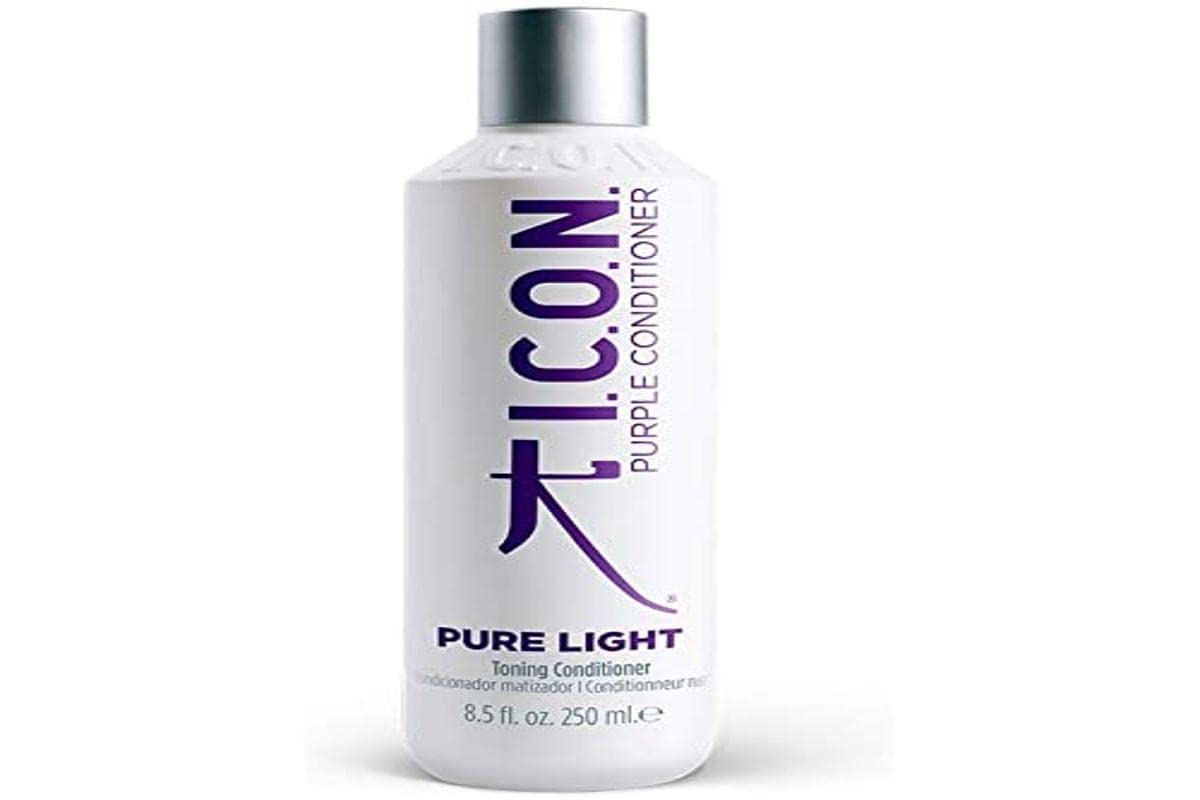 I.C.O.N. Pure Light Purple Toning Conditioner 8.5 Oz - Made In Usa, Color-Correcting Hair Care